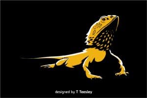 Bearded Dragon Reptile Animal Detailed Illustration – Free Vector